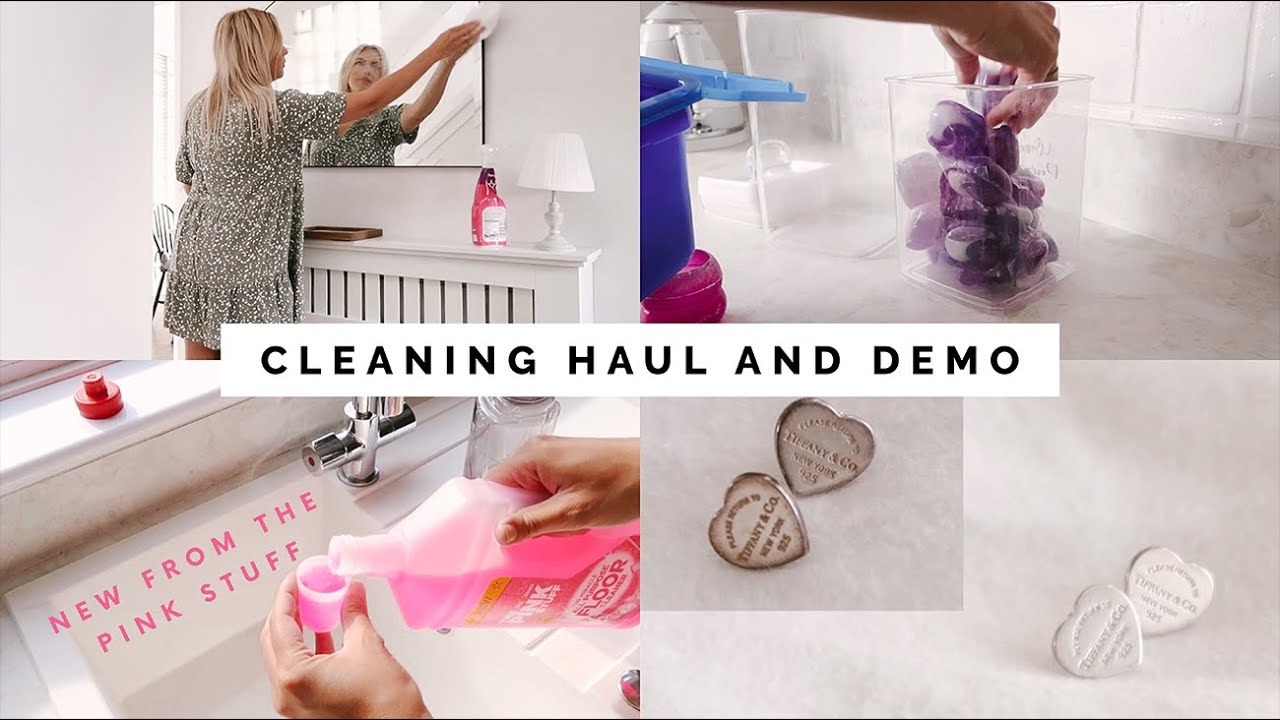 CLEANING HAUL AND PRODUCT DEMO | NEW PRODUCTS FROM THE PINK STUFF AND HOW I CLEAN MY JEWELLERY