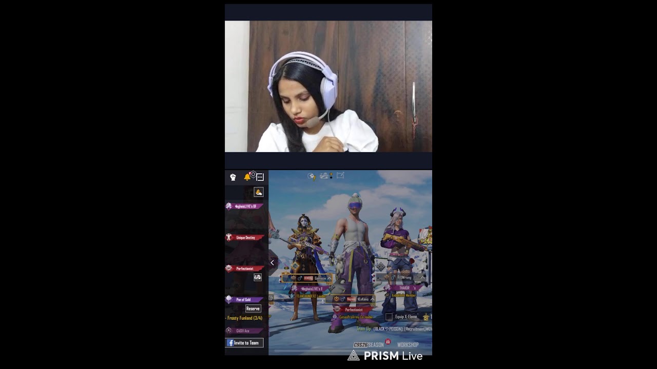 Rank push noob teammate ke sath 😭| Girl gamer 🎀 | Vertical stream |