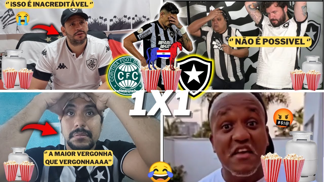 REAÇÕES BOTAFOGUENSES -COISAS QUE SÓ ACONTECE COM O BOTAFOGO - CORITIBA 1X1 BOTAFOGO - KKKKKKK