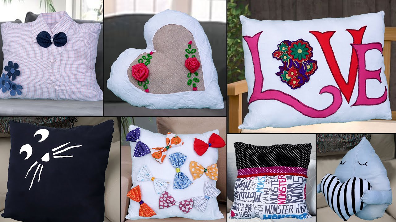 10 Cushion Making at Home || Old Clothe Recycle Reuse Ideas || Jeans Handmade Things