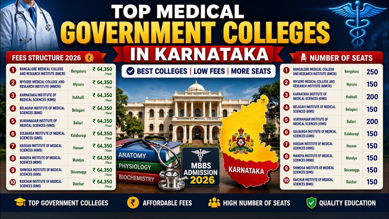 TOP 10 GOVERNMENT MEDICAL COLLEGES IN KARNATAKA 2025 | BEST MEDICAL COLLEGES IN KARNATAKA |