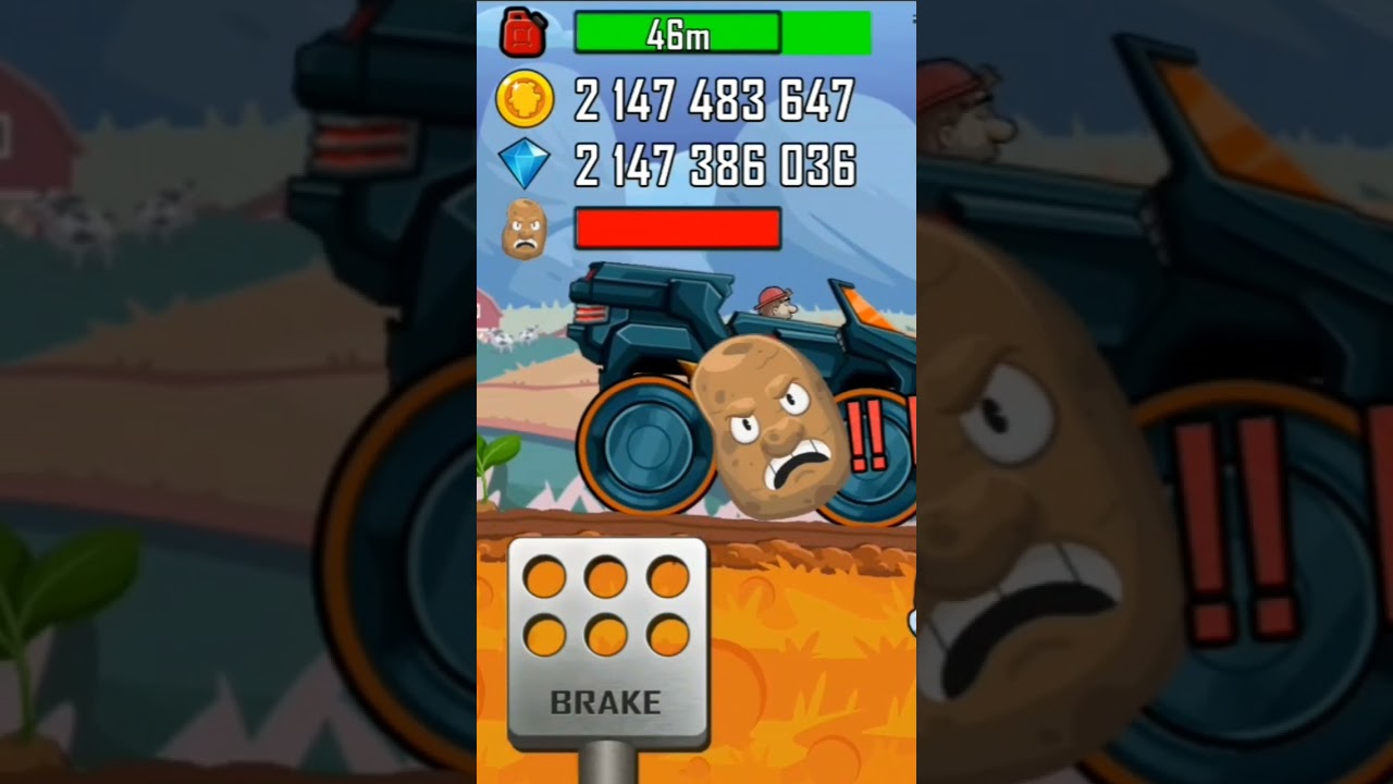 potato man!! mutant in hill climb Racing game #subscribe, like 🔥🤠🙏