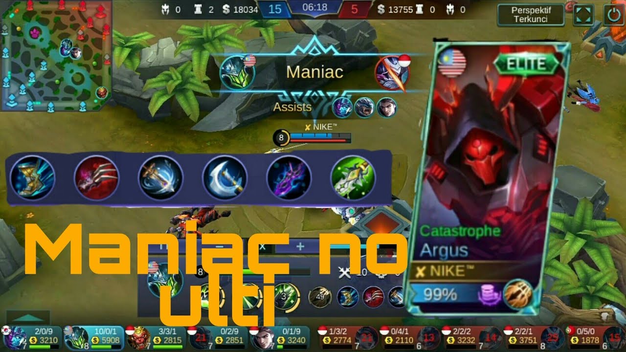 Gameplay Argus Maniac Nyampah | Mobile Legends Indonesia