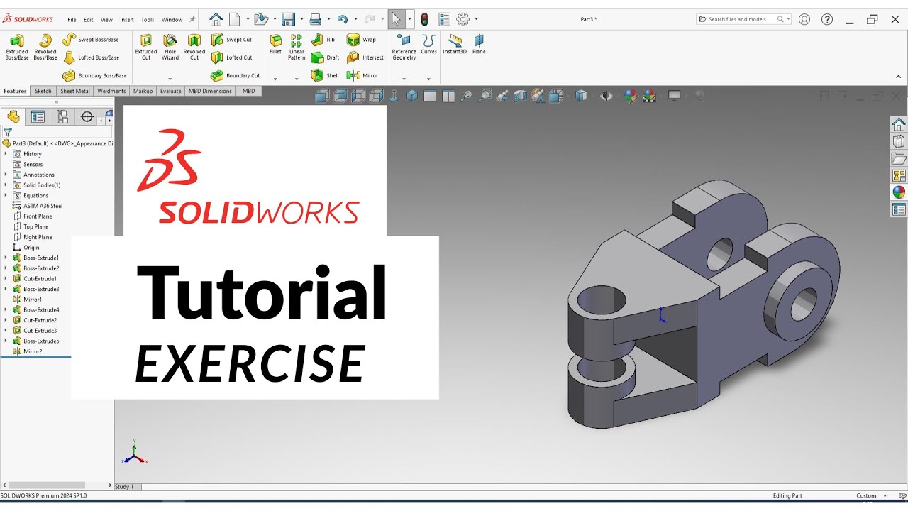 Solidworks tutorial exercise ep 12