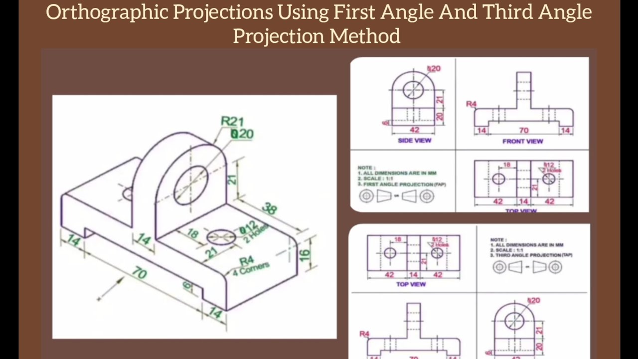Orthographic Projection  12 First And Third Angle Method  