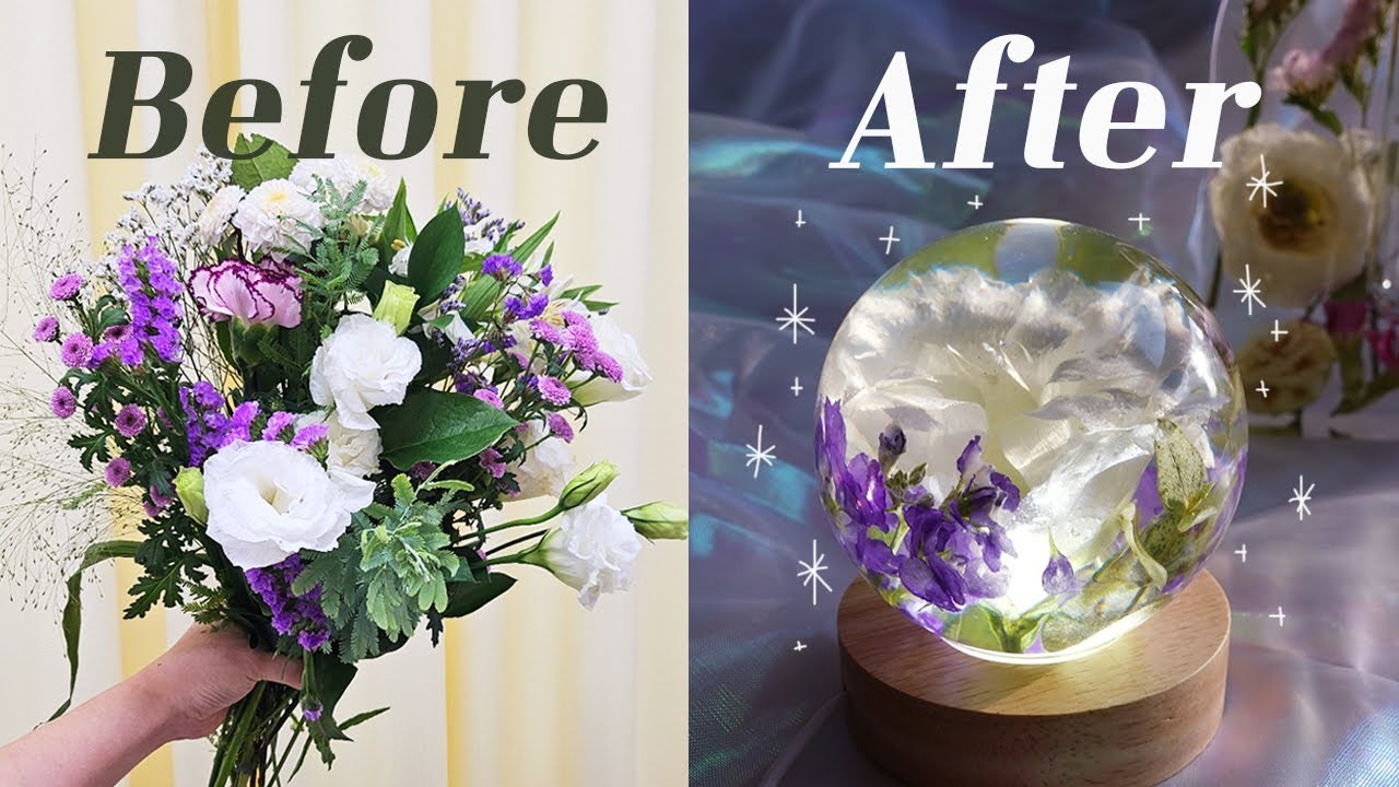 영원히 시들지 않는 꽃 레진아트💐업그레이드!!💐 feat. 생화 말리기 꿀팁 대방출(˶´ ˘ `˶)⸝❀