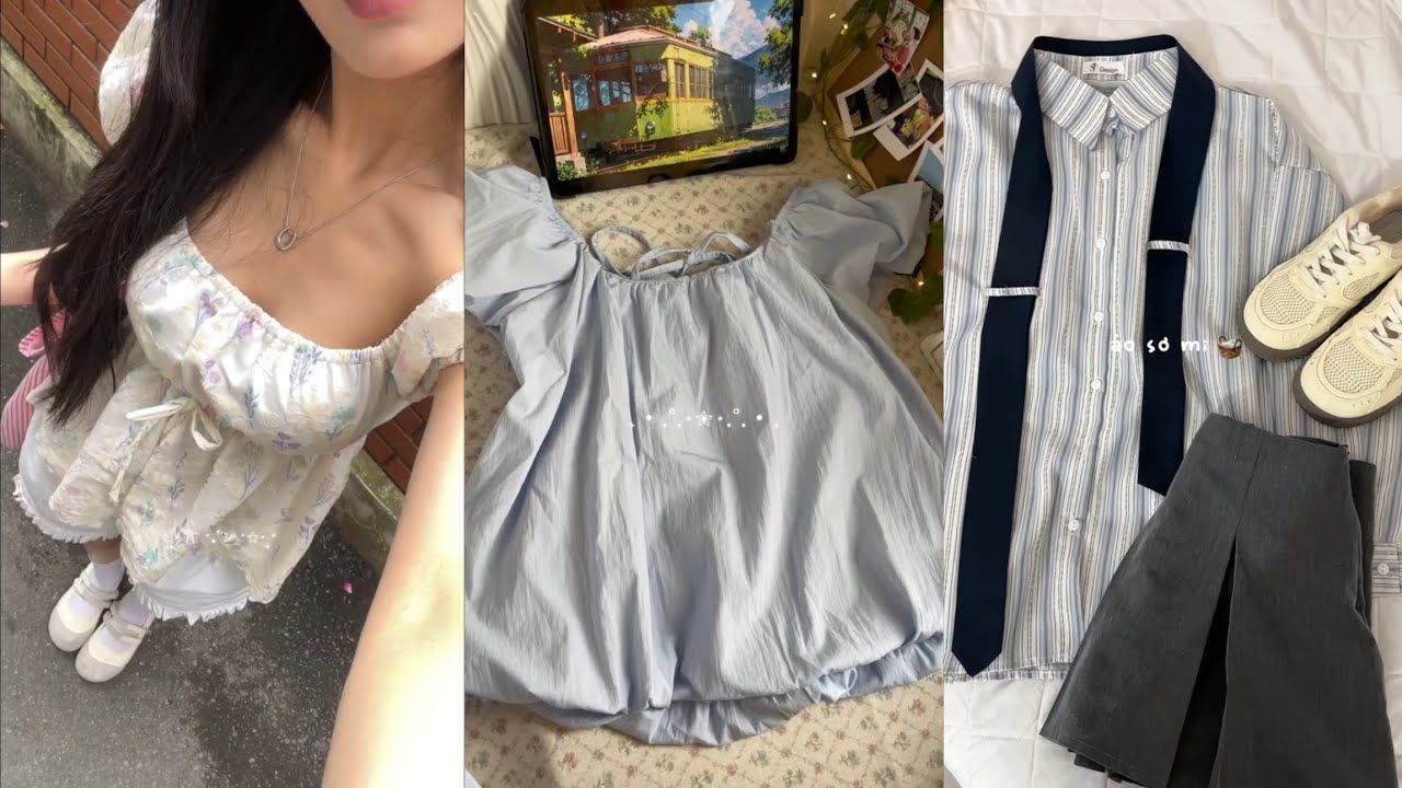 【Shopee Haul】Gợi ý outfit tiểu thư🍂: áo babydoll, sơ mi, chân váy...