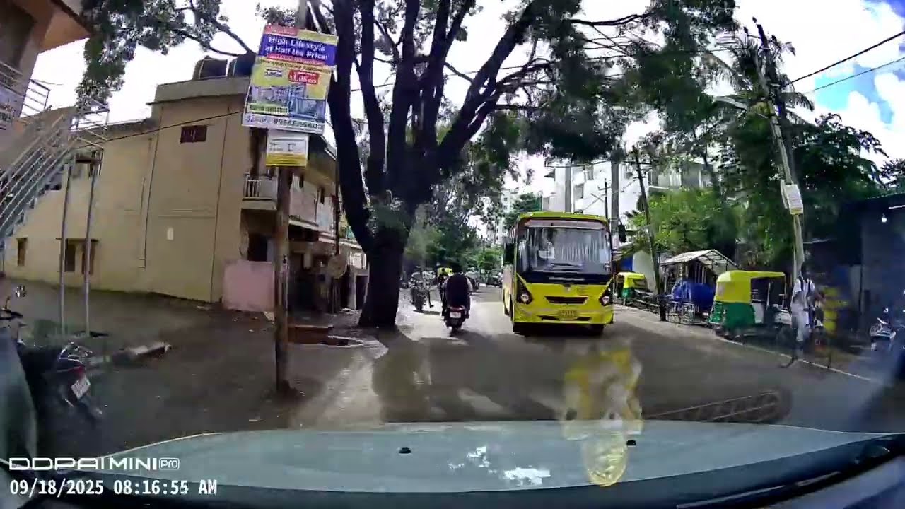 🚨Whitefield Bengaluru Road Drama!🚌 School Bus Hits My Car |Rash Bikers Overtake & Swerve Dangerously