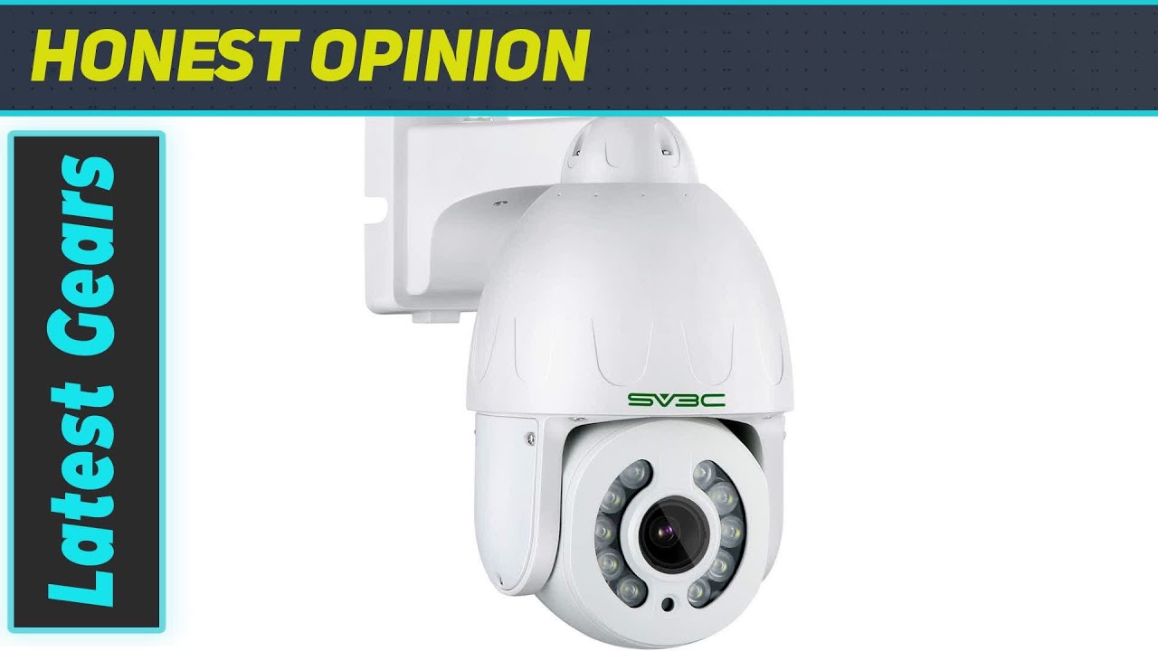 SV3C ONVIF PTZ WiFi Camera Outdoor with Auto Tracking, 5X Optical Zoom & Color Night Vision