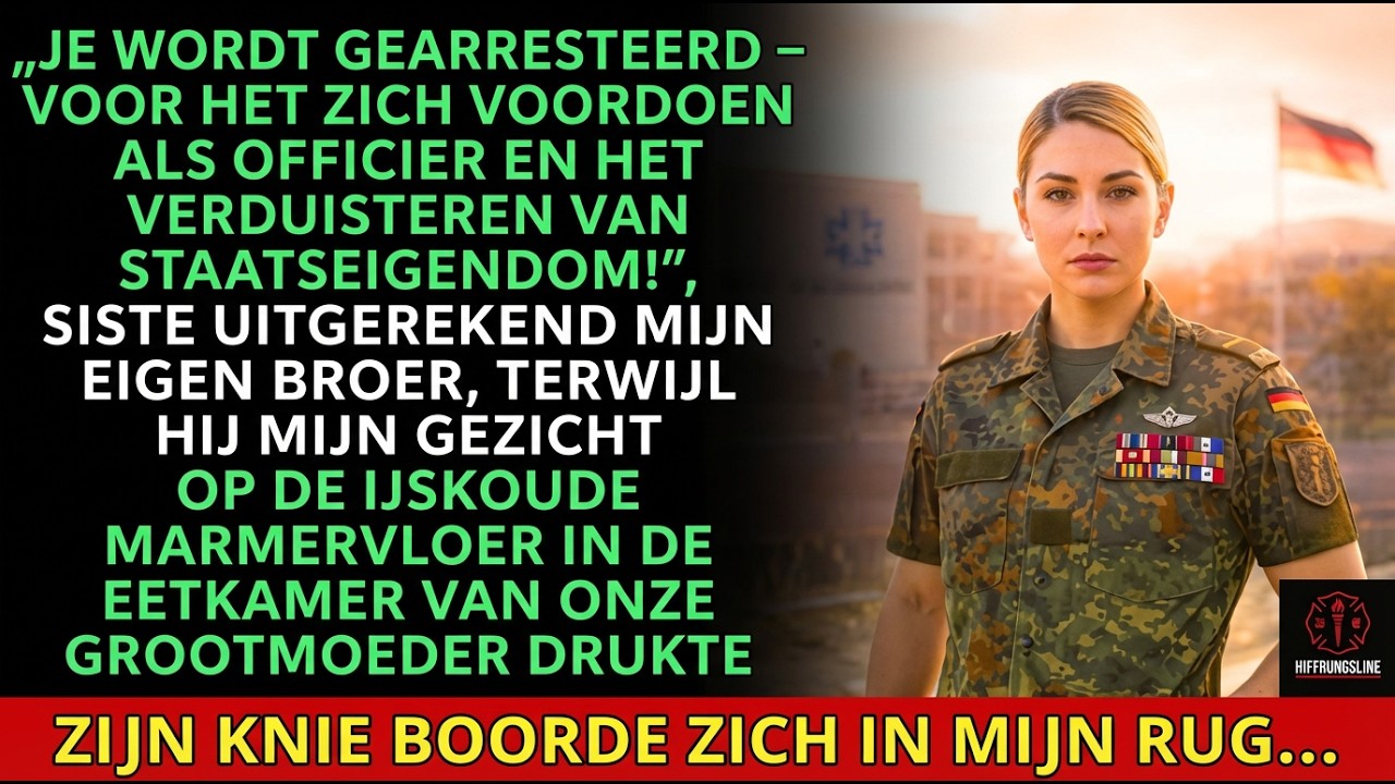 Mijn broer arresteerde me tijdens een familiediner —toen salueerde zijn baas Generaal, wij zijn hier