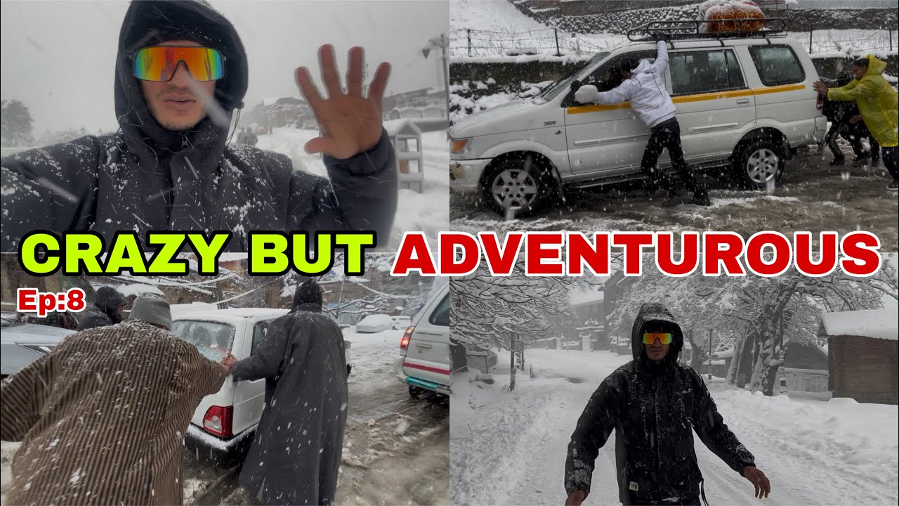 We Almost Stuck in Heavy Snowfalls Pahalgam Me😳