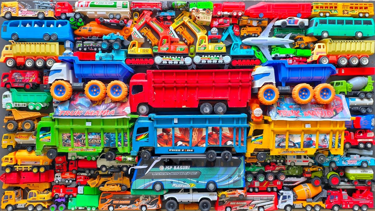 Mobil Mobilan Truk Oleng , Mobil Truk Molen, Mobil Balap, Truk Pasir, Excavator, Mobil Roket, Damkar