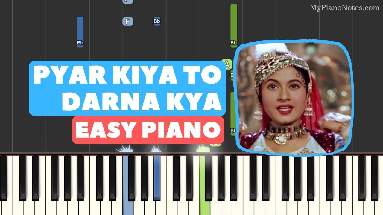 Pyaar Kiya To Darna Kya - Piano Tutorial with Chords | Old Hindi Song from Mugal-e-Azam