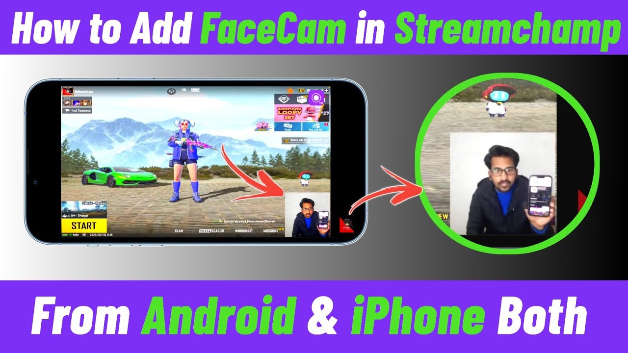 How to Add Facecam in Streamchamp Live Stream | Add Facecam in Live Stream from Mobile |