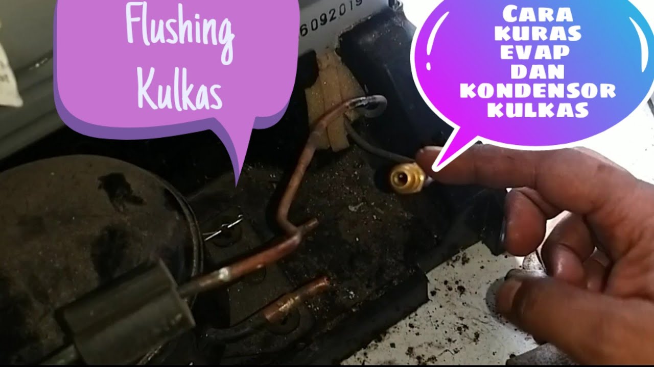 Cara kuras evap dan kondensor kulkas ngak pake kompresor ~ flushing sampe bersih