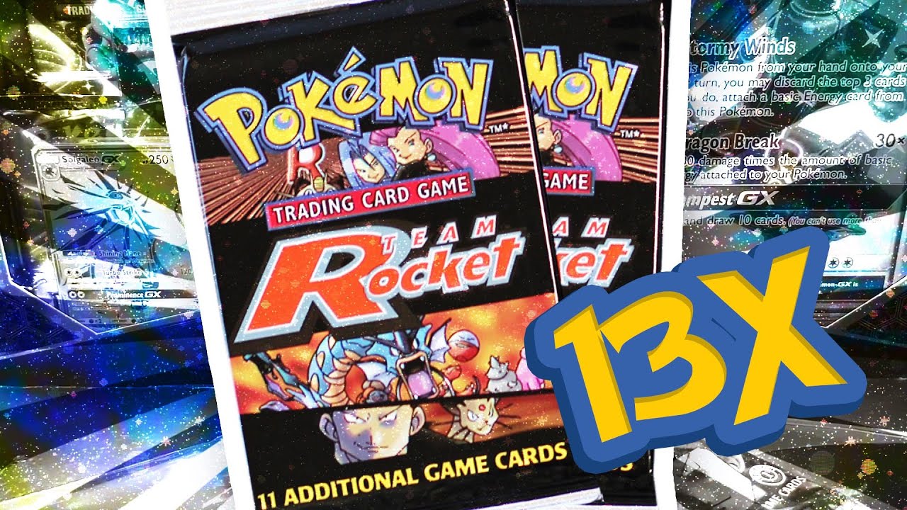 Opening 13x UNWEIGHED Team Rocket Pokemon Booster Packs !!!