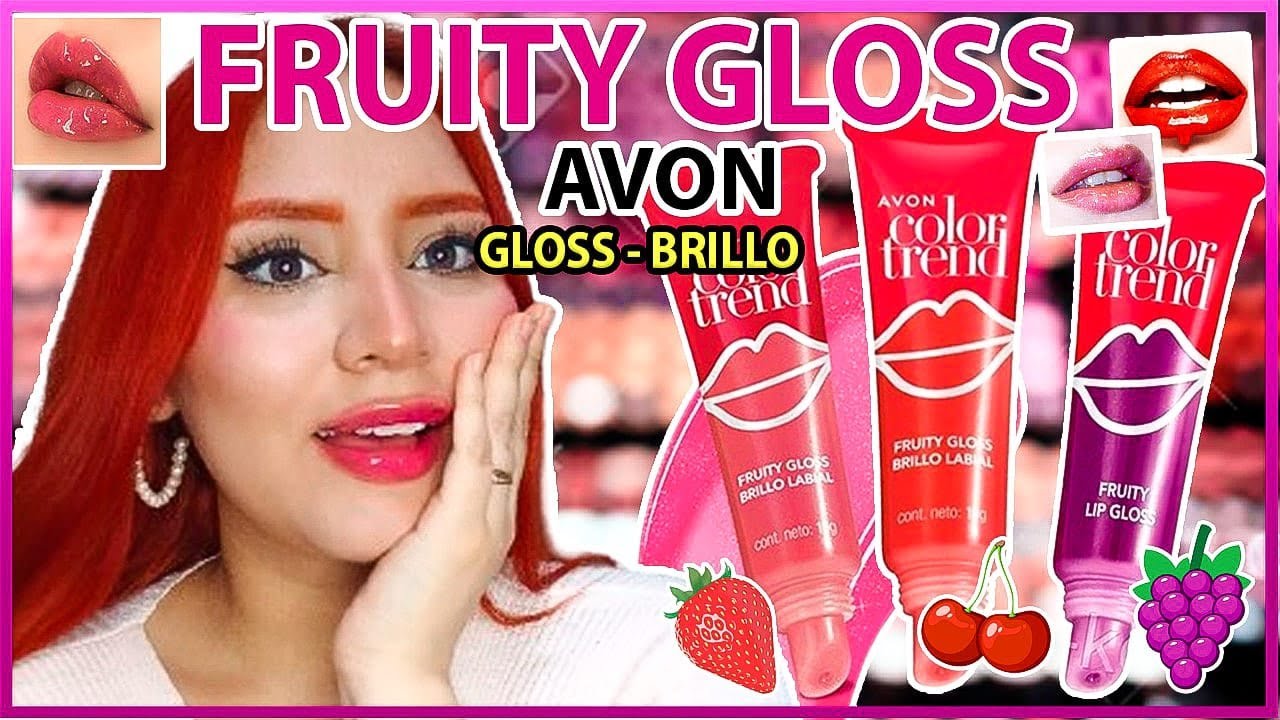FRUITY GLOSS/BRILLO LABIAL COLOR TREND AVON COLECCIÓN COMPLETA!🍇🍒🍓¿ VALE LA PENA?|𝑫𝒊𝒎𝒆𝑱𝒂𝒄𝒌𝒚