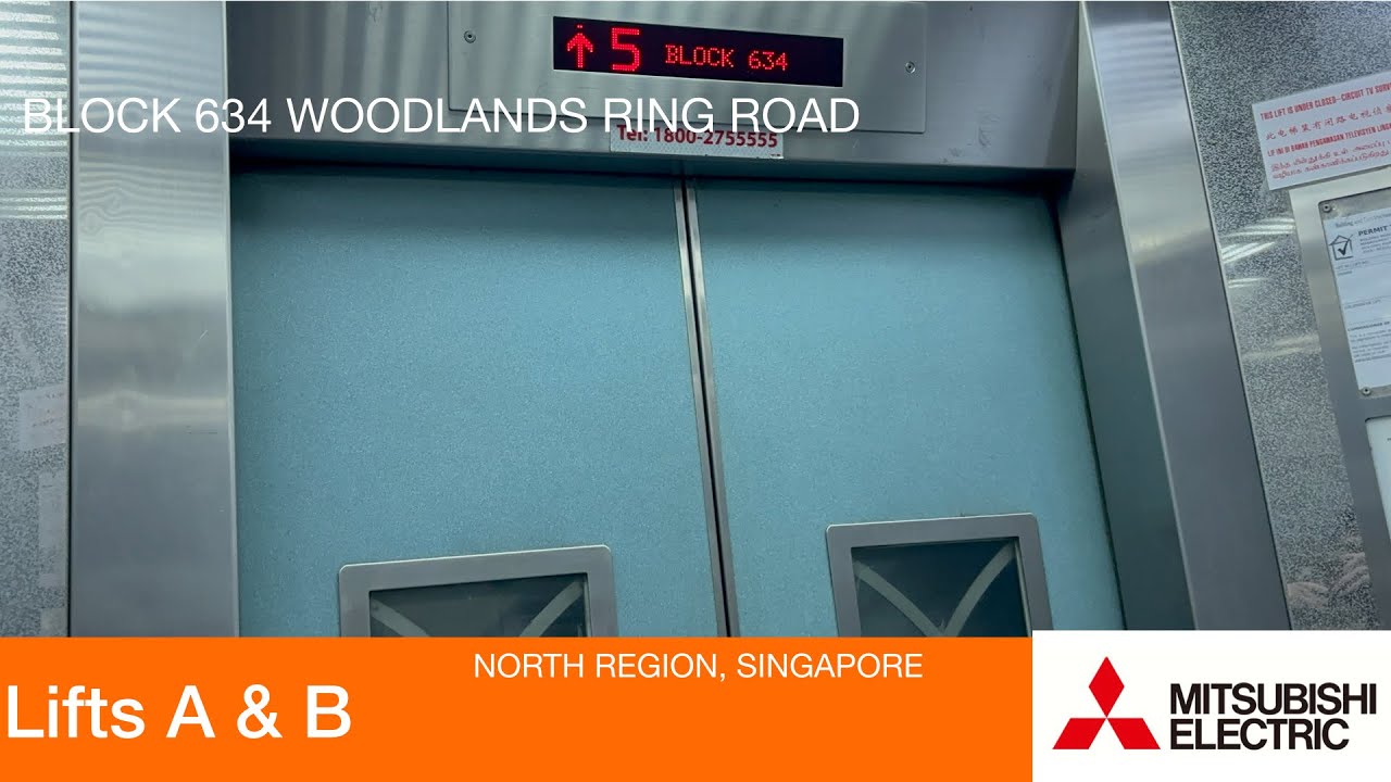 HDB Block 634 Woodlands || Mitsubishi Elevator 