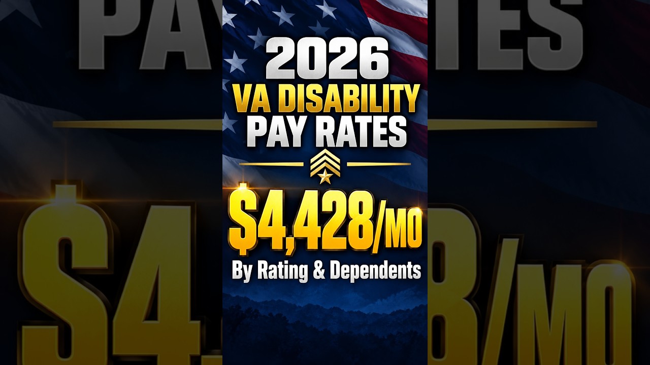 2026 VA Disability Pay Rates: How Much Do Veterans Get Each Month? #shorts