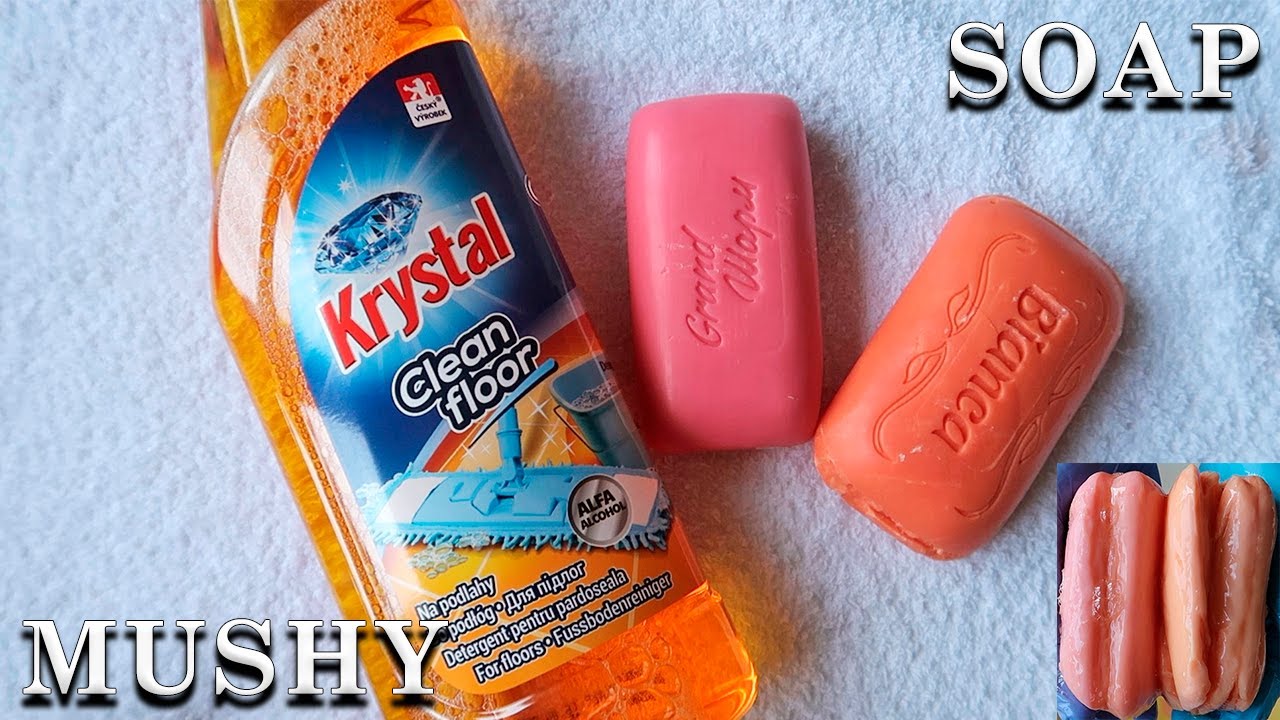 ASMR Mushy Soap + Krystal Cleaner ✨ Soapy Sponge Squeezing