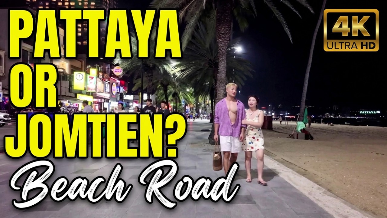 🇹🇭 4K HDR | Real Pattaya Beach Road vs Jomtien Beach Road 🌴 After Dark Explored. Oct 2026 Walk