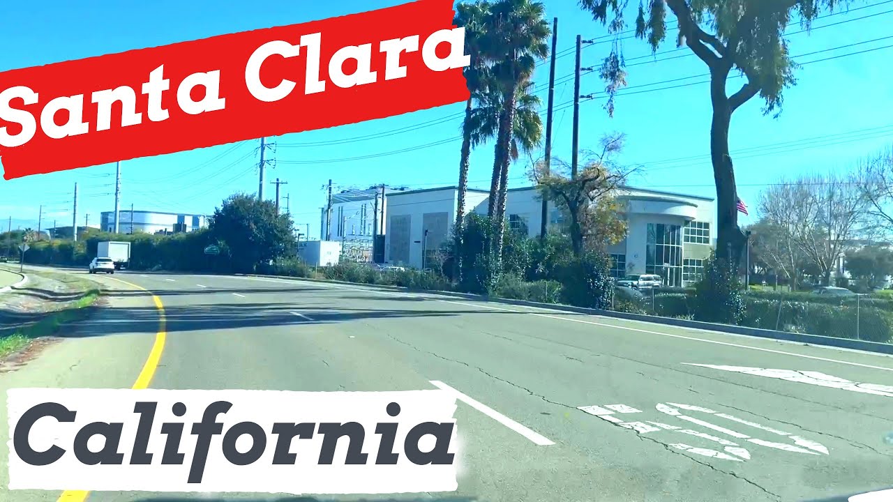 Santa Clara California, Driving Touring Videos, USA, Dash Cam tour
