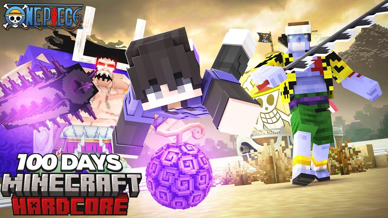 I Survive 100 Days as LUFFY in ONE PIECE  Minecraft