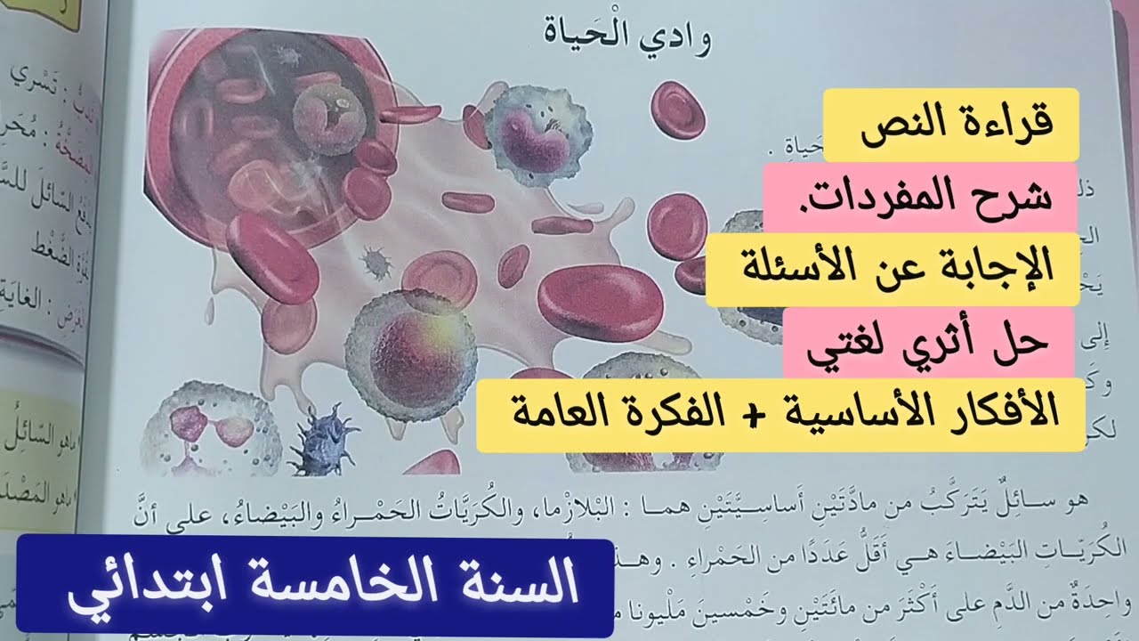 نص وادي الحياة السنة الخامسة ابتدائي