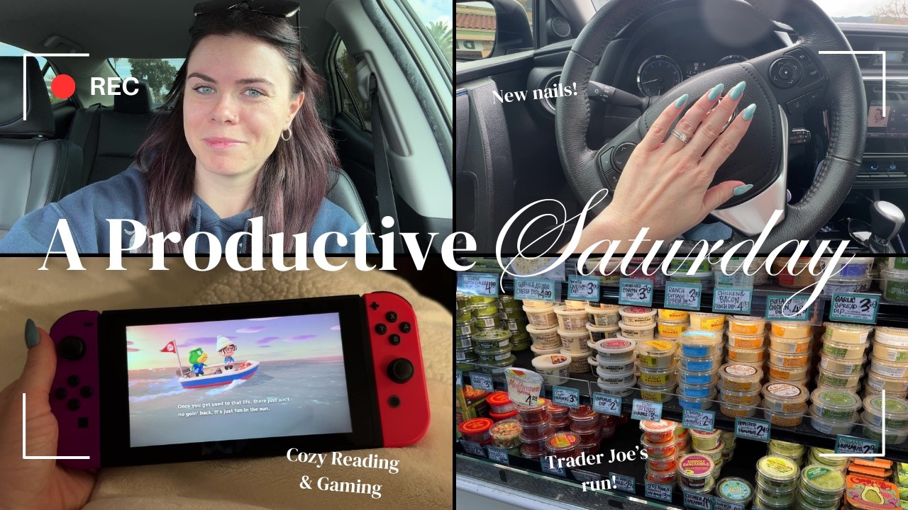 A Productive Saturday Vlog! Trader Joe's, New Nails, & More!