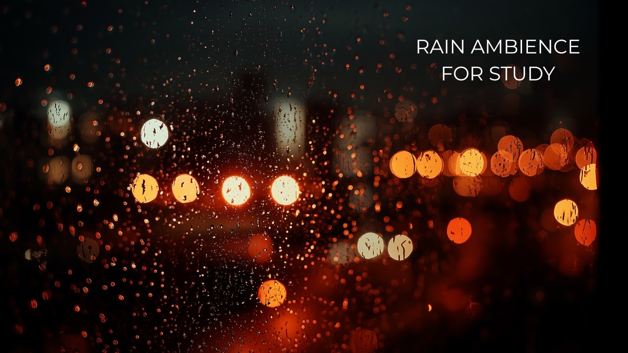 Calm but Intense Focus – Rain Window & Soft Piano