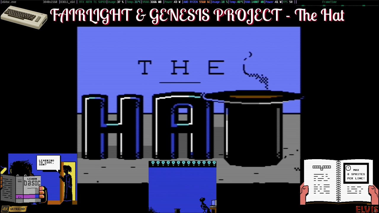 Demoscena C64 | FAIRLIGHT & GENESIS PROJECT - The Hat | 1st place at Fjälldata 2026 party | 4K