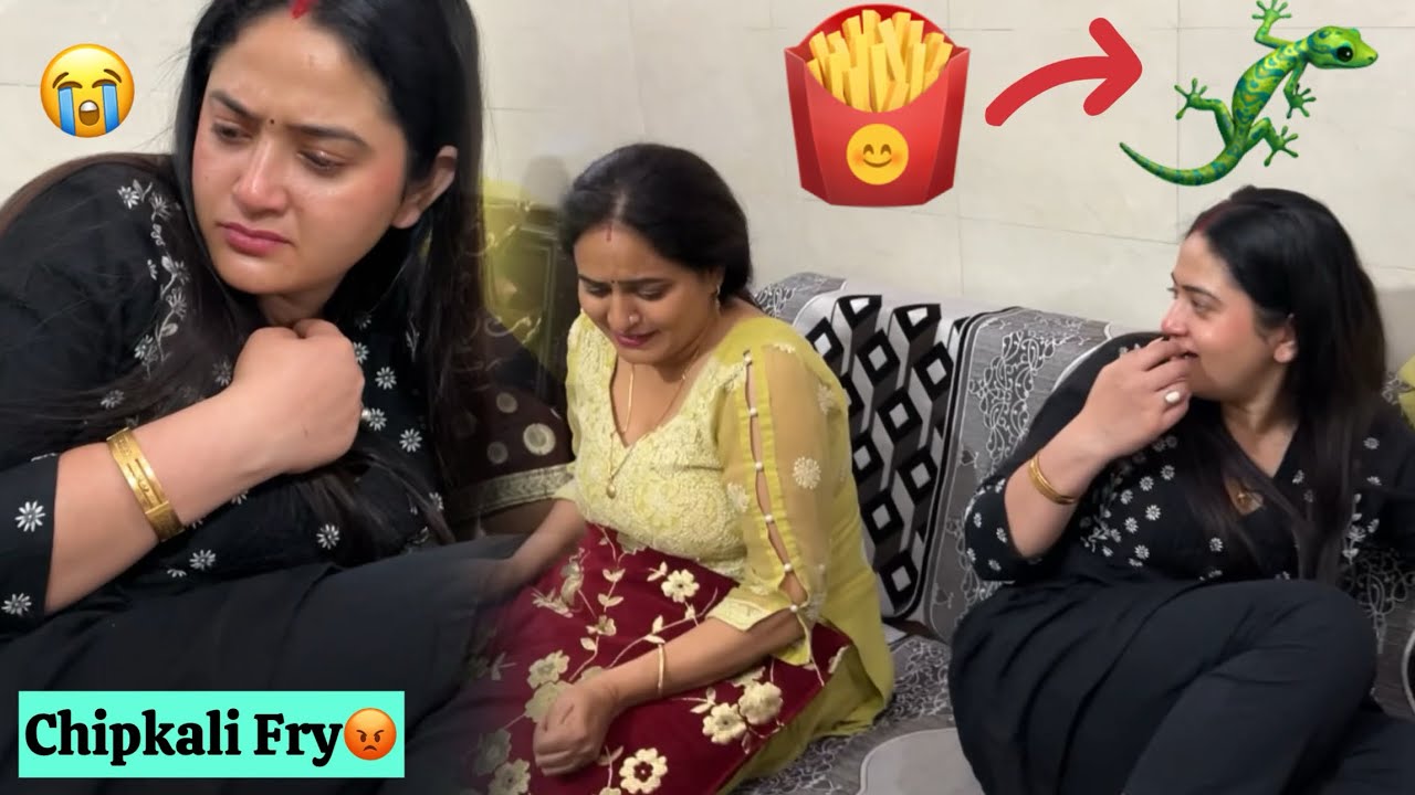 Sibbu ke fries mein Chipkali nikli🍟🦎😭