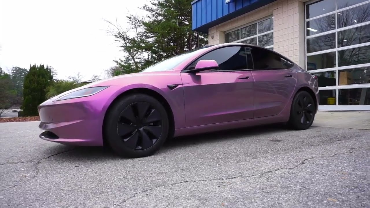 2025 Tesla Model 3 Pure PPF Metallic Gold Rose