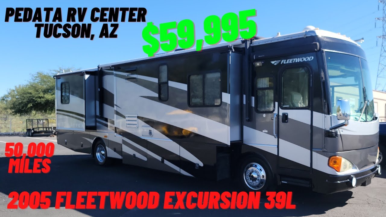 2005 Fleetwood Excursion 39L Video Walkthrough! Quad Slide, 350hp Cat, 50,000 Miles SOLD!