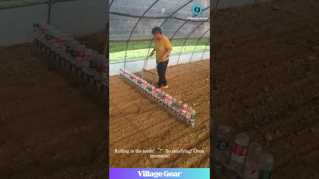 This DIY Bottle Seeder is Peak Farming Innovation! 🌱😂 So SMART & EFFICIENT! #farminglife