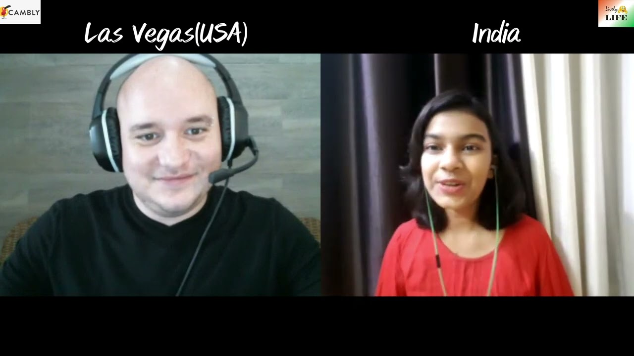 Cambly English Conversation #62 with lovely tutor from Las Vegas(USA) | Adrija Biswas