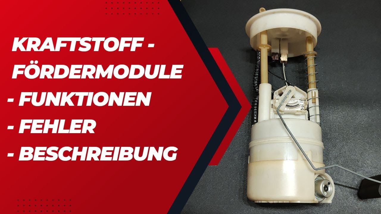 Kraftstofffördermodule, Intankpumpen, Intankmodule, Funktion, Bauteilbeschreibung und Fehlerbilder
