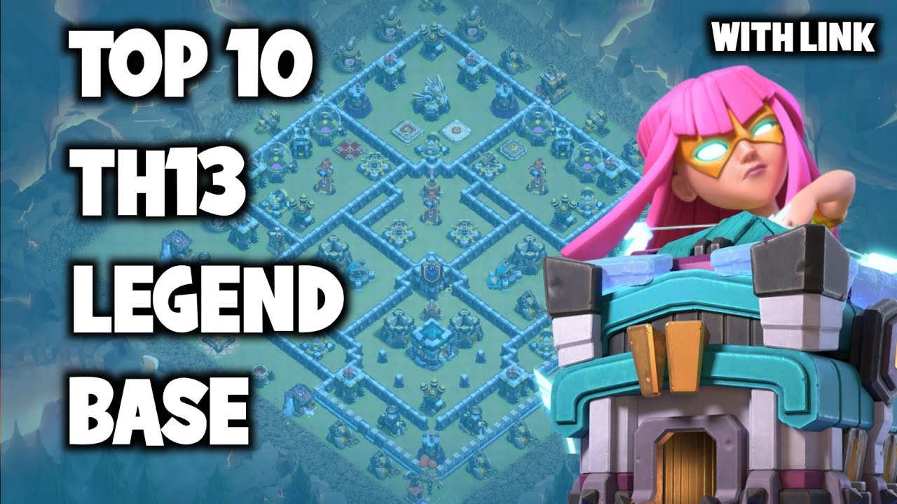 Top 10 Th13 Legend League Base | Anti 3 Star Trophy Pushing Bases | Legend Base with Link