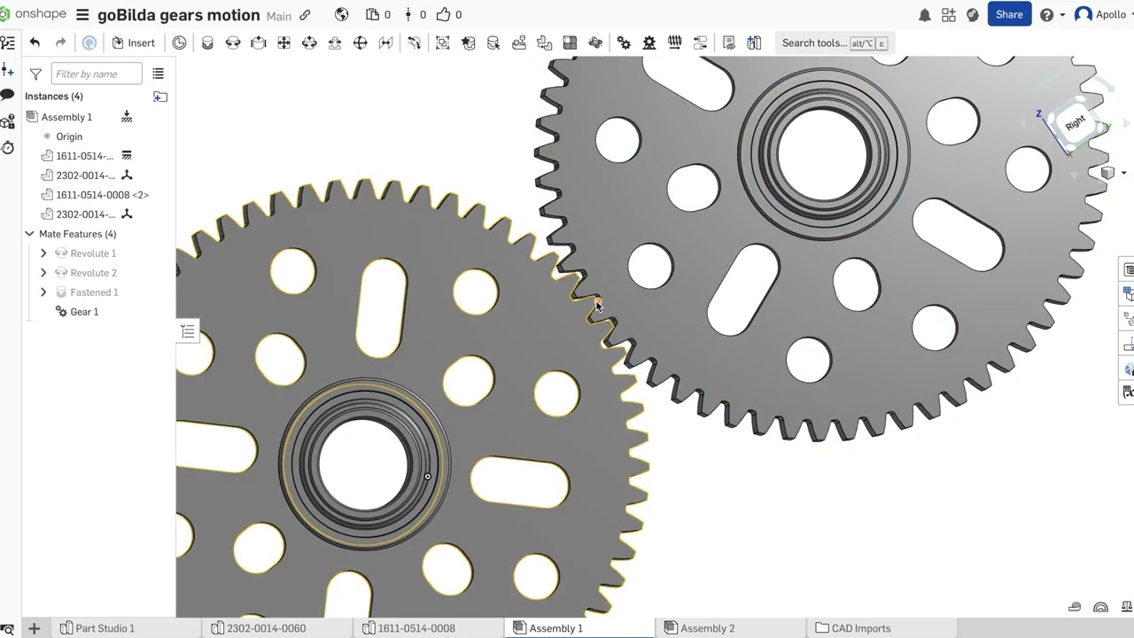 Gear Relation Tool - CAD with OnShape | FTC GalaxyBots #21454