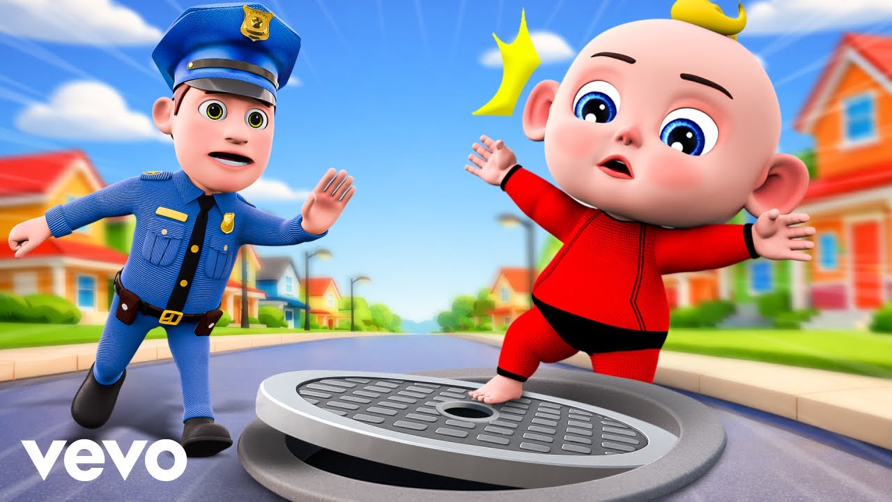 Don't Play on the Manhole Cover 🕳️👮 Police Rescue & Police Song 🚔 Kids Songs #PIBLittleBabyVEVO