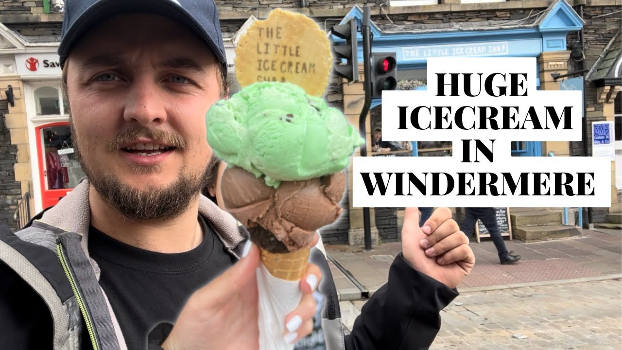 Is this the BIGGEST ICE CREAM in Windermere?! | VLOG1- (Quick road trip in the lakes)