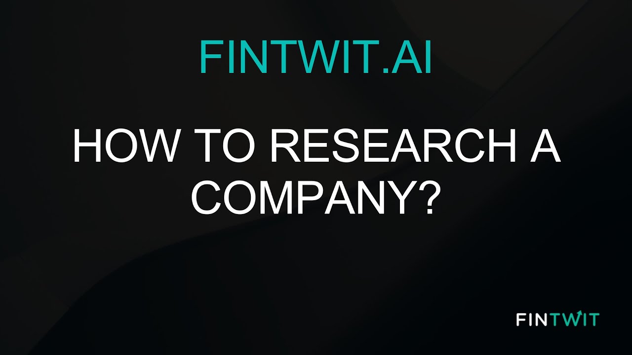 Fintwit AI Demo: How to research a company in fintwit.ai?
