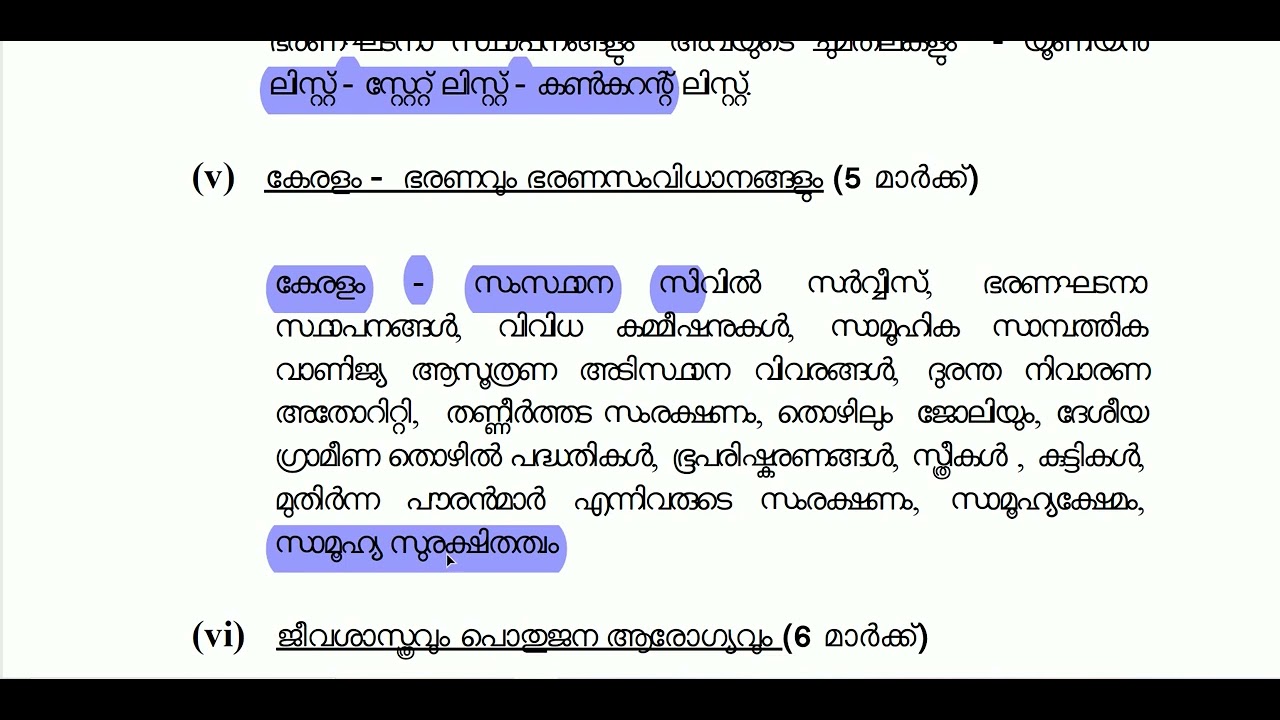 DETAILED SYLLABUS Lower Division Clerk In Kerala State Beverages