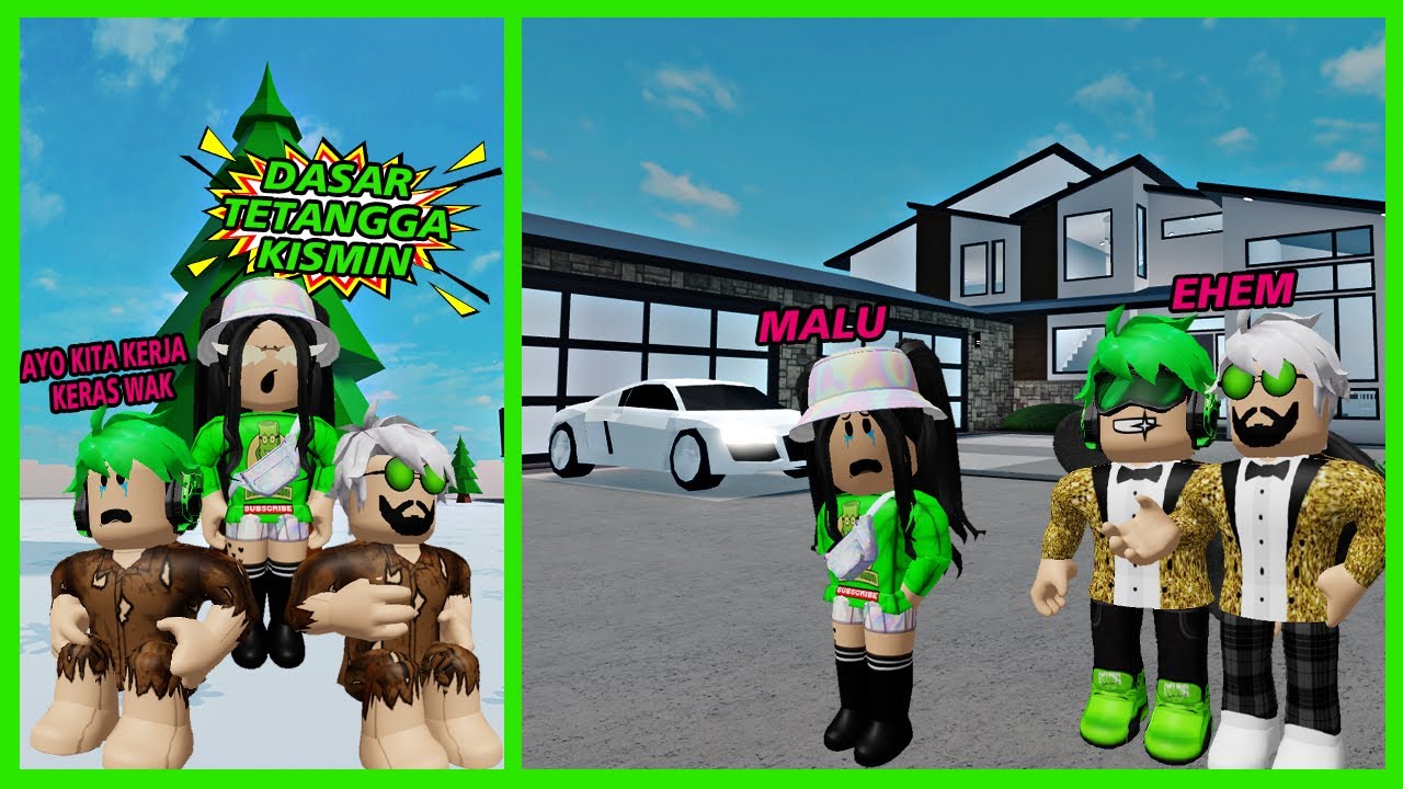 Diejek Kismin Oleh Tetangga Sombong Buatku Sukses Bangun Rumah Mewah Di Roblox