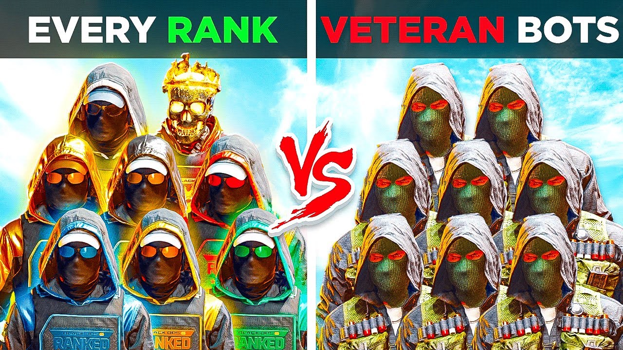 EVERY Rank VS VETERAN Bots (Hacienda)