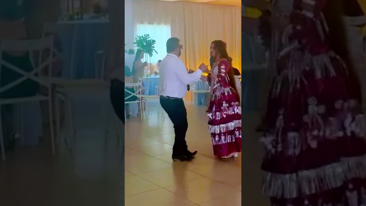 Bruna Sergia e seu sogro Aníbal.