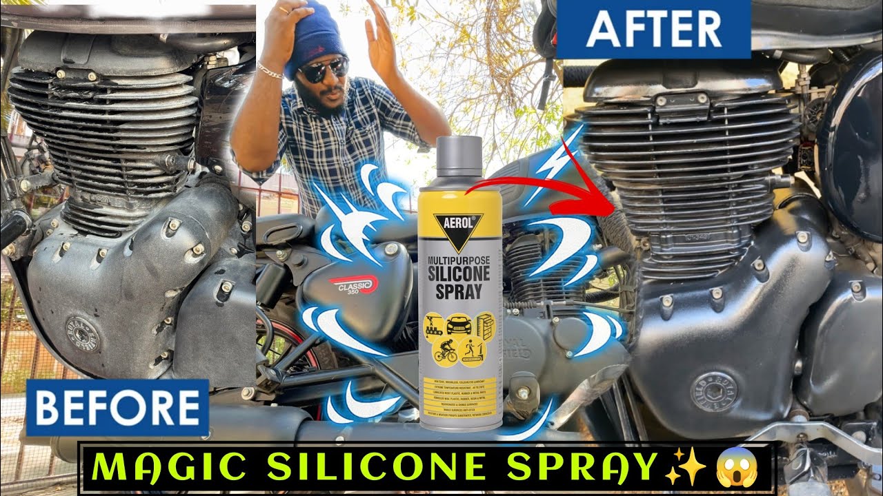 இத அடிச்சா போதும் Bike புதுசா ஆயிடும்!😱 SILICONE SPRAY for Colour Faded Bikes and Cars ✨#automobile 