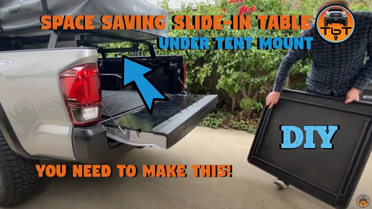 DIY - Space Saving Slide-In Camp Table - Truck Mount