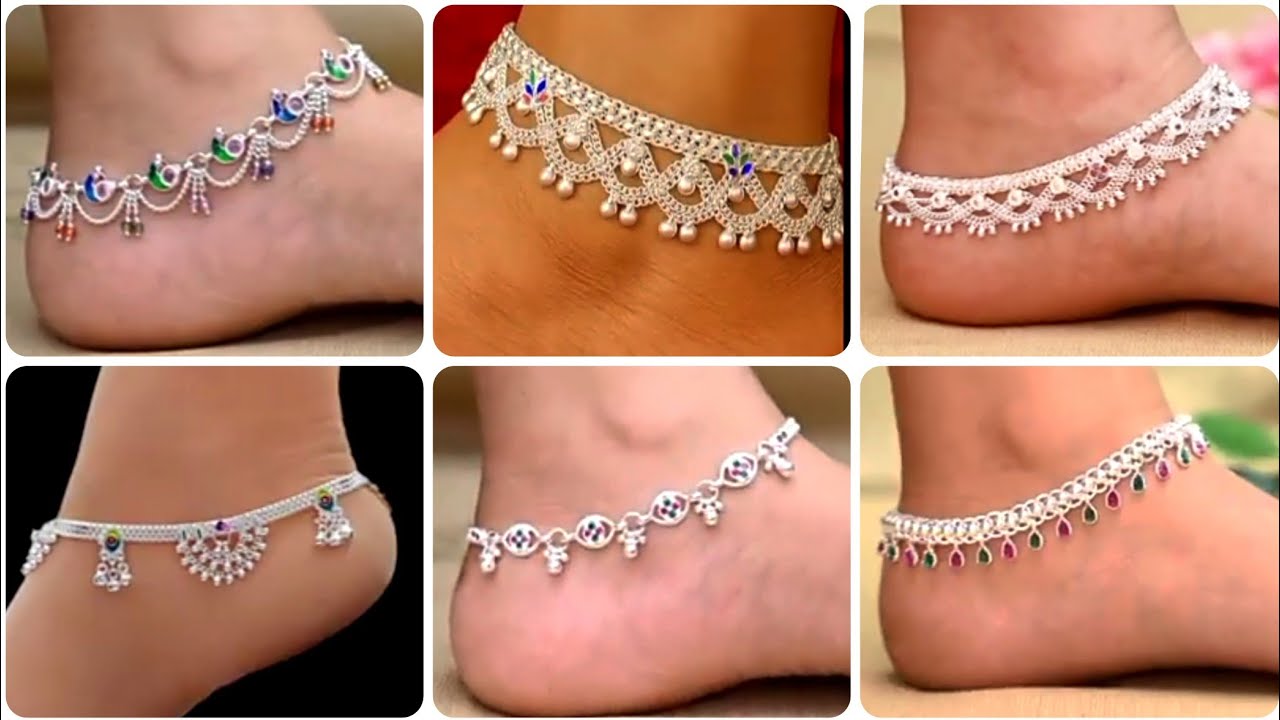 200+Nupur ideas|2024Simple Rupar Nupur Design|anklet designs|Simple And Low Weight Silver Anklets#yt