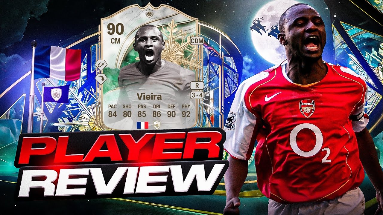 Обзор игрока 90 Winter Wildcards Icon Vieira в EA FC 26 Ultimate Team